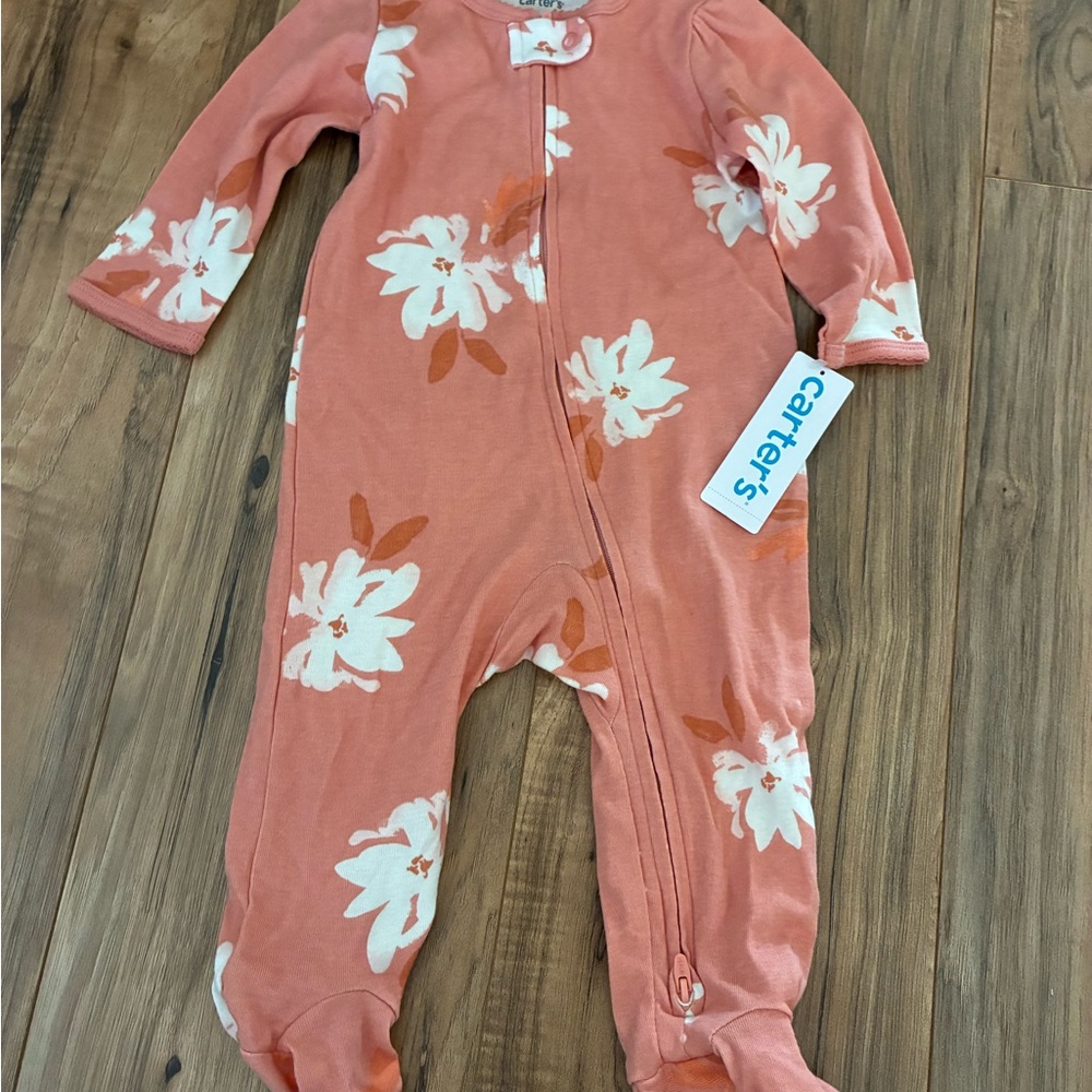 Carter's Coral Floral Kids Footie